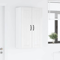 Produktbild för Väggskåp LUCCA Vit högglans 60 x 31 x 100 cm Konstruerat trä
