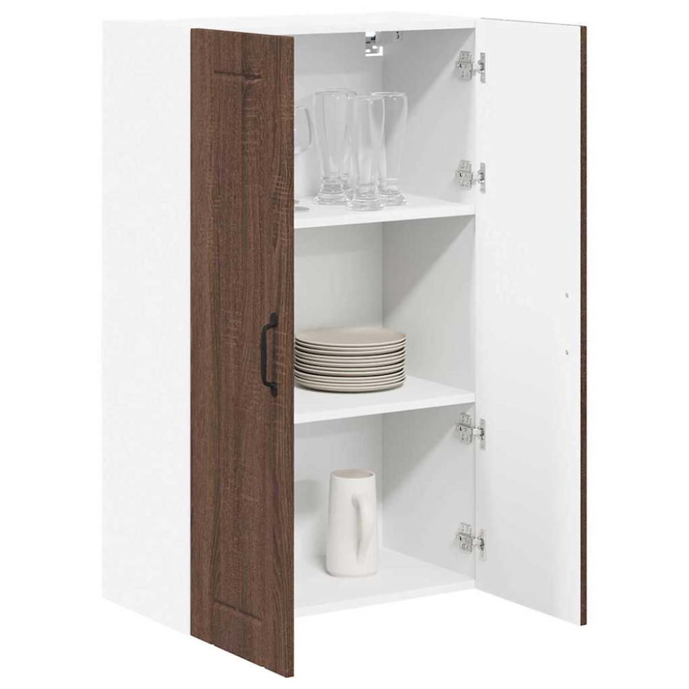 Produktbild för Väggskåp LUCCA Brun ek 60 x 31 x 100 cm Konstruerat trä