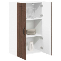 Produktbild för Väggskåp LUCCA Brun ek 60 x 31 x 100 cm Konstruerat trä