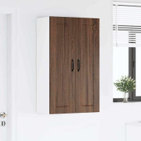 Produktbild för Väggskåp LUCCA Brun ek 60 x 31 x 100 cm Konstruerat trä