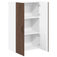 Produktbild för Väggskåp LUCCA Brun ek 60 x 31 x 100 cm Konstruerat trä