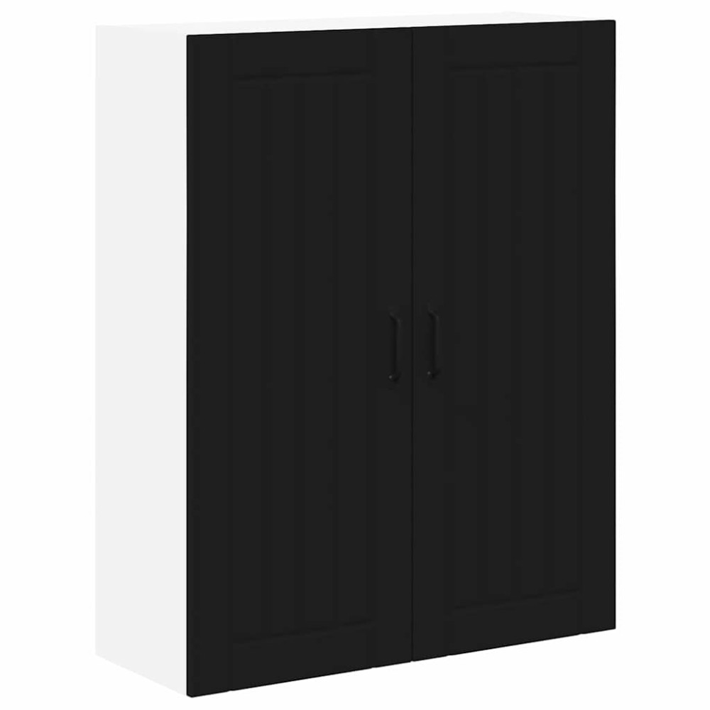 Produktbild för Väggskåp LUCCA Svart 80 x 31 x 100 cm Konstruerat trä