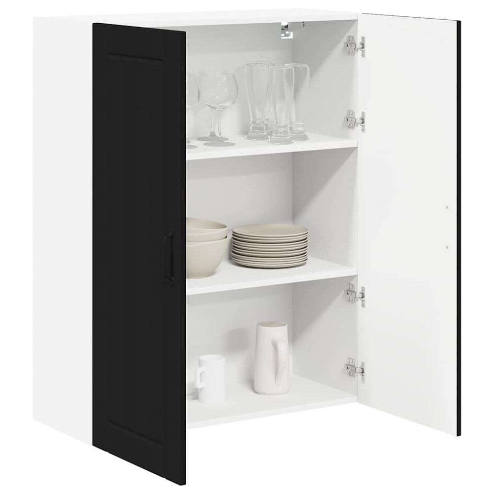 Produktbild för Väggskåp LUCCA Svart 80 x 31 x 100 cm Konstruerat trä