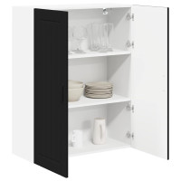 Produktbild för Väggskåp LUCCA Svart 80 x 31 x 100 cm Konstruerat trä