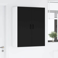 Produktbild för Väggskåp LUCCA Svart 80 x 31 x 100 cm Konstruerat trä