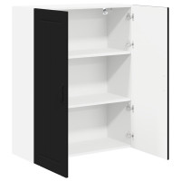 Produktbild för Väggskåp LUCCA Svart 80 x 31 x 100 cm Konstruerat trä