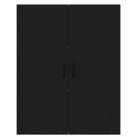 Produktbild för Väggskåp LUCCA Svart 80 x 31 x 100 cm Konstruerat trä