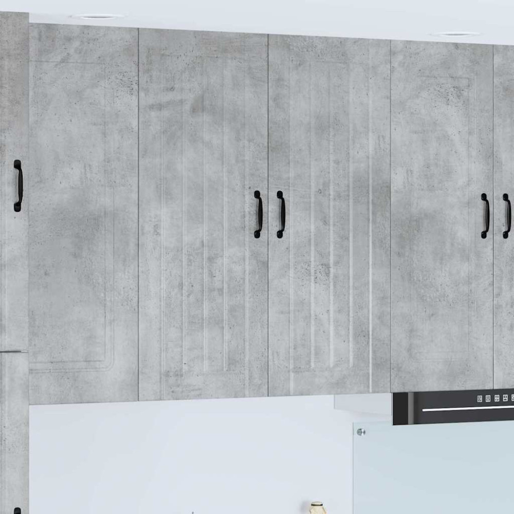 Produktbild för Väggskåp LUCCA Betonggrå 80 x 31 x 100 cm Konstruerat trä