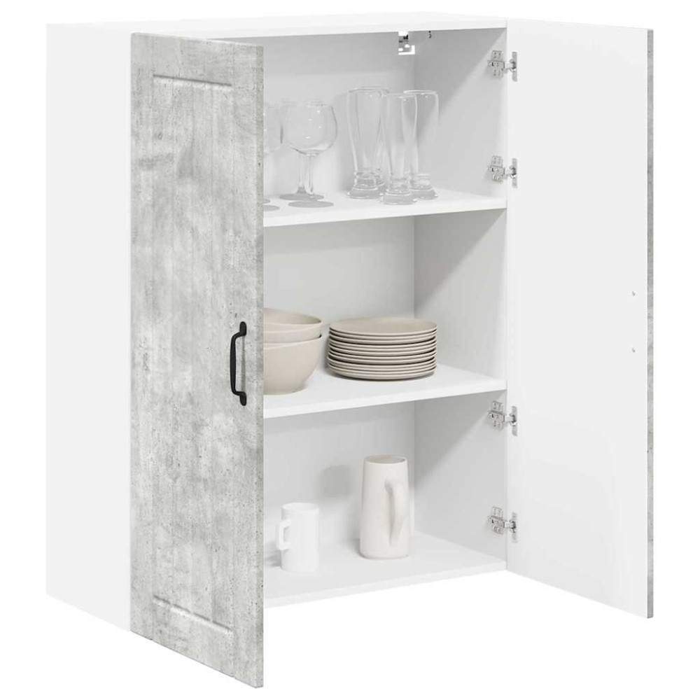 Produktbild för Väggskåp LUCCA Betonggrå 80 x 31 x 100 cm Konstruerat trä