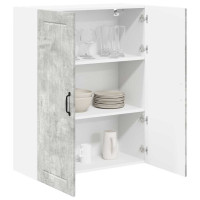 Produktbild för Väggskåp LUCCA Betonggrå 80 x 31 x 100 cm Konstruerat trä