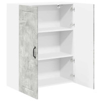 Produktbild för Väggskåp LUCCA Betonggrå 80 x 31 x 100 cm Konstruerat trä