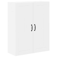 Produktbild för Väggskåp LUCCA Vit högglans 80 x 31 x 100 cm Konstruerat trä