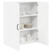 Produktbild för Väggskåp LUCCA Vit högglans 80 x 31 x 100 cm Konstruerat trä