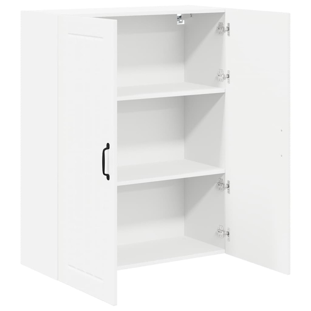 Produktbild för Väggskåp LUCCA Vit högglans 80 x 31 x 100 cm Konstruerat trä