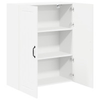 Produktbild för Väggskåp LUCCA Vit högglans 80 x 31 x 100 cm Konstruerat trä