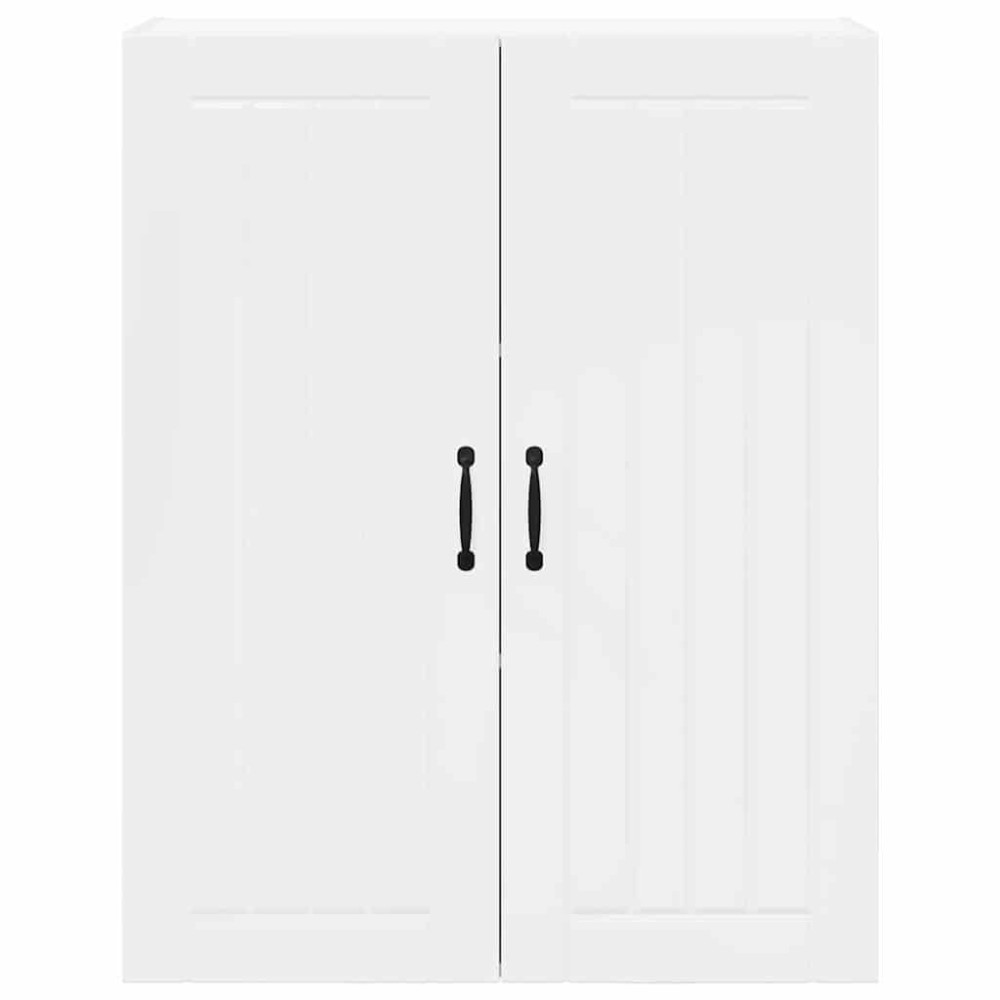 Produktbild för Väggskåp LUCCA Vit högglans 80 x 31 x 100 cm Konstruerat trä