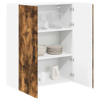 Produktbild för Väggskåp LUCCA Rökt ek 80 x 31 x 100 cm Konstruerat trä