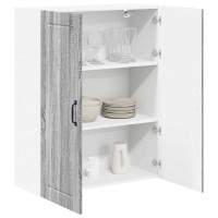 Produktbild för Väggskåp LUCCA Grå sonoma-ek 80 x 31 x 100 cm Konstruerat trä