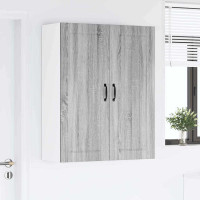 Produktbild för Väggskåp LUCCA Grå sonoma-ek 80 x 31 x 100 cm Konstruerat trä