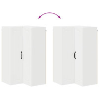 Produktbild för Vägghörnskåp LUCCA Vit 57 x 57 x 100 cm Konstruerat trä