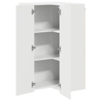 Produktbild för Vägghörnskåp LUCCA Vit 57 x 57 x 100 cm Konstruerat trä
