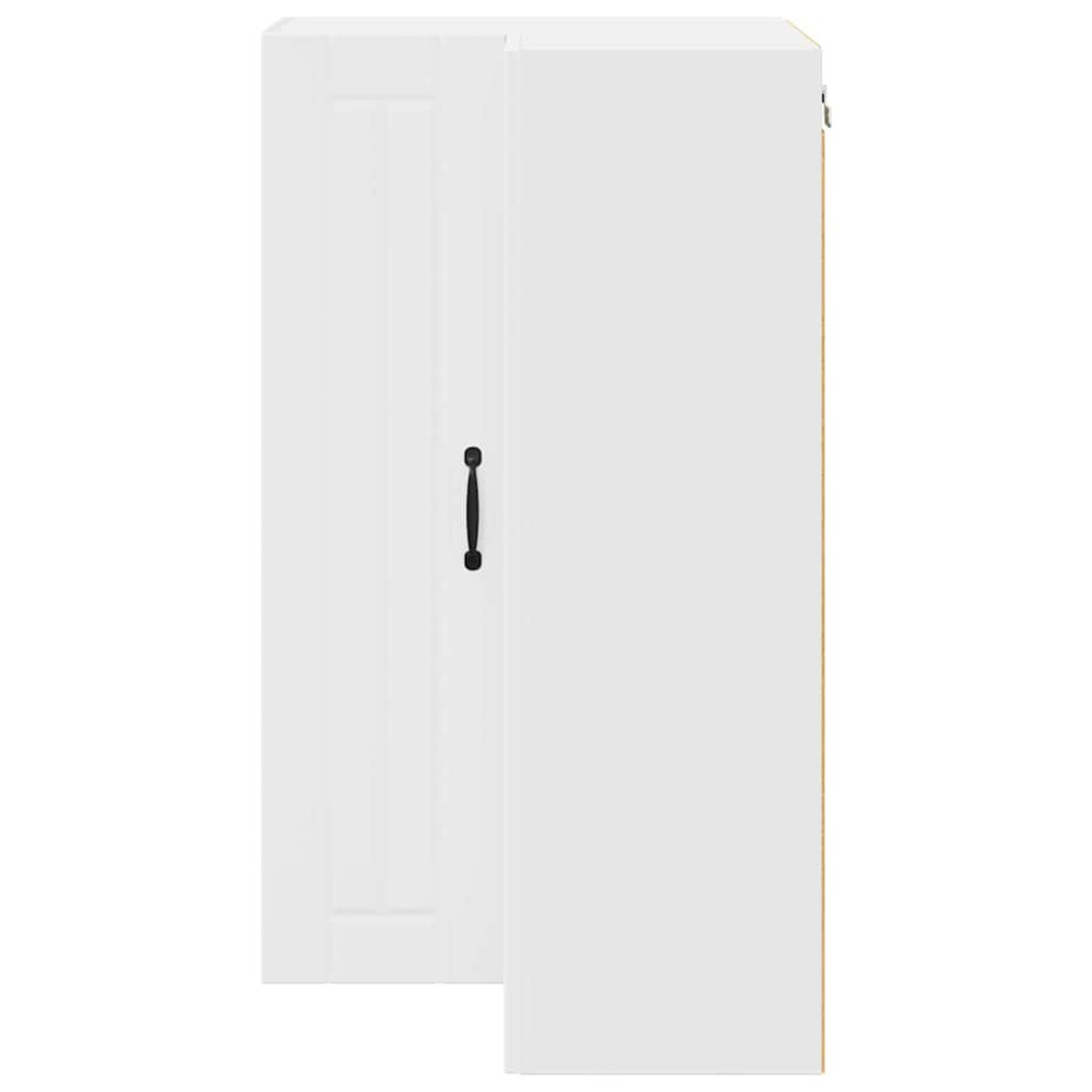 Produktbild för Vägghörnskåp LUCCA Vit 57 x 57 x 100 cm Konstruerat trä