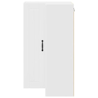 Produktbild för Vägghörnskåp LUCCA Vit 57 x 57 x 100 cm Konstruerat trä