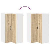 Produktbild för Vägghörnskåp LUCCA Sonoma-ek 57 x 57 x 100 cm Konstruerat trä