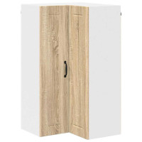 Produktbild för Vägghörnskåp LUCCA Sonoma-ek 57 x 57 x 100 cm Konstruerat trä