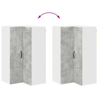 Produktbild för Vägghörnskåp LUCCA Betonggrå 57 x 57 x 100 cm Konstruerat trä