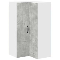 Produktbild för Vägghörnskåp LUCCA Betonggrå 57 x 57 x 100 cm Konstruerat trä