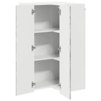 Produktbild för Vägghörnskåp LUCCA Betonggrå 57 x 57 x 100 cm Konstruerat trä