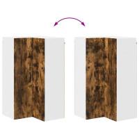 Produktbild för Vägghörnskåp LUCCA Rökt ek 57 x 57 x 100 cm Konstruerat trä
