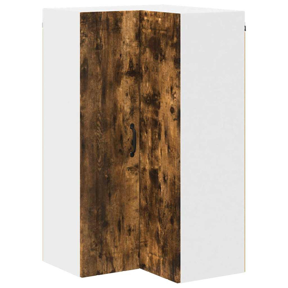 Produktbild för Vägghörnskåp LUCCA Rökt ek 57 x 57 x 100 cm Konstruerat trä
