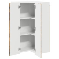 Produktbild för Vägghörnskåp LUCCA Rökt ek 57 x 57 x 100 cm Konstruerat trä