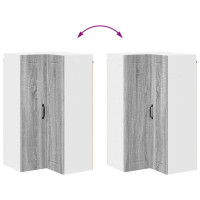 Produktbild för Vägghörnskåp LUCCA Grå sonoma-ek 57 x 57 x 100 cm