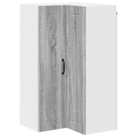 Produktbild för Vägghörnskåp LUCCA Grå sonoma-ek 57 x 57 x 100 cm