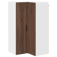 Produktbild för Vägghörnskåp LUCCA Brun ek 57 x 57 x 100 cm Konstruerat trä
