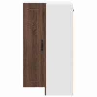 Produktbild för Vägghörnskåp LUCCA Brun ek 57 x 57 x 100 cm Konstruerat trä