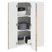 Produktbild för Vägghörnskåp LUCCA Gammalt trä 57 x 57 x 100 cm Konstruerat trä