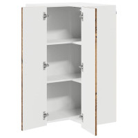 Produktbild för Vägghörnskåp LUCCA Gammalt trä 57 x 57 x 100 cm Konstruerat trä