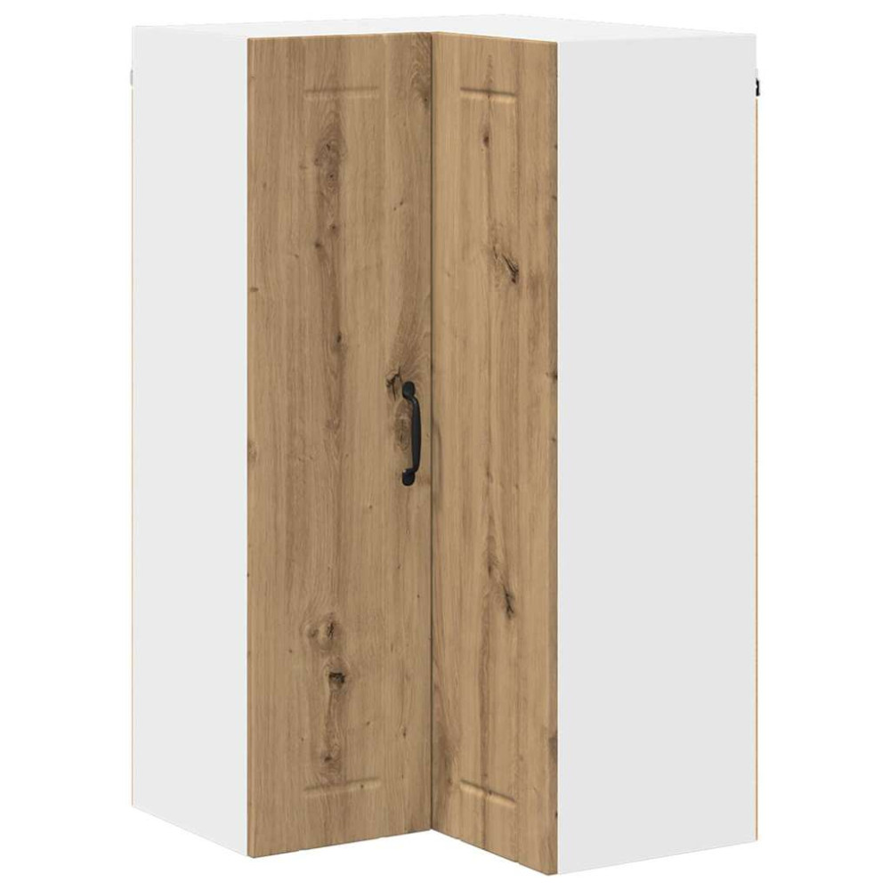 Produktbild för Vägghörnskåp LUCCA Artisan-ek 57 x 57 x 100 cm Konstruerat trä