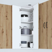 Produktbild för Vägghörnskåp LUCCA Artisan-ek 57 x 57 x 100 cm Konstruerat trä