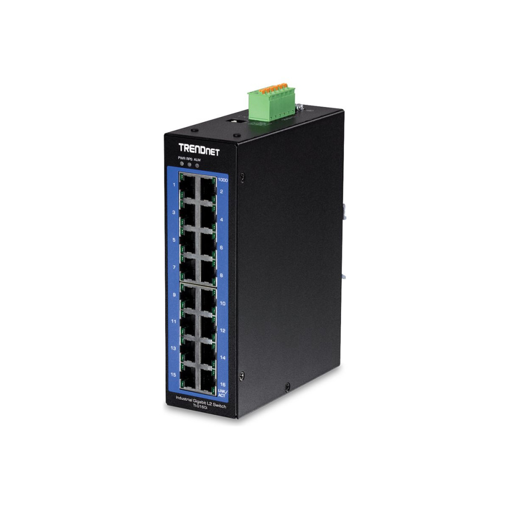 Produktbild för TRENDnet TI-G160I - switch - 16 portar - Administrerad - TAA-kompatibel