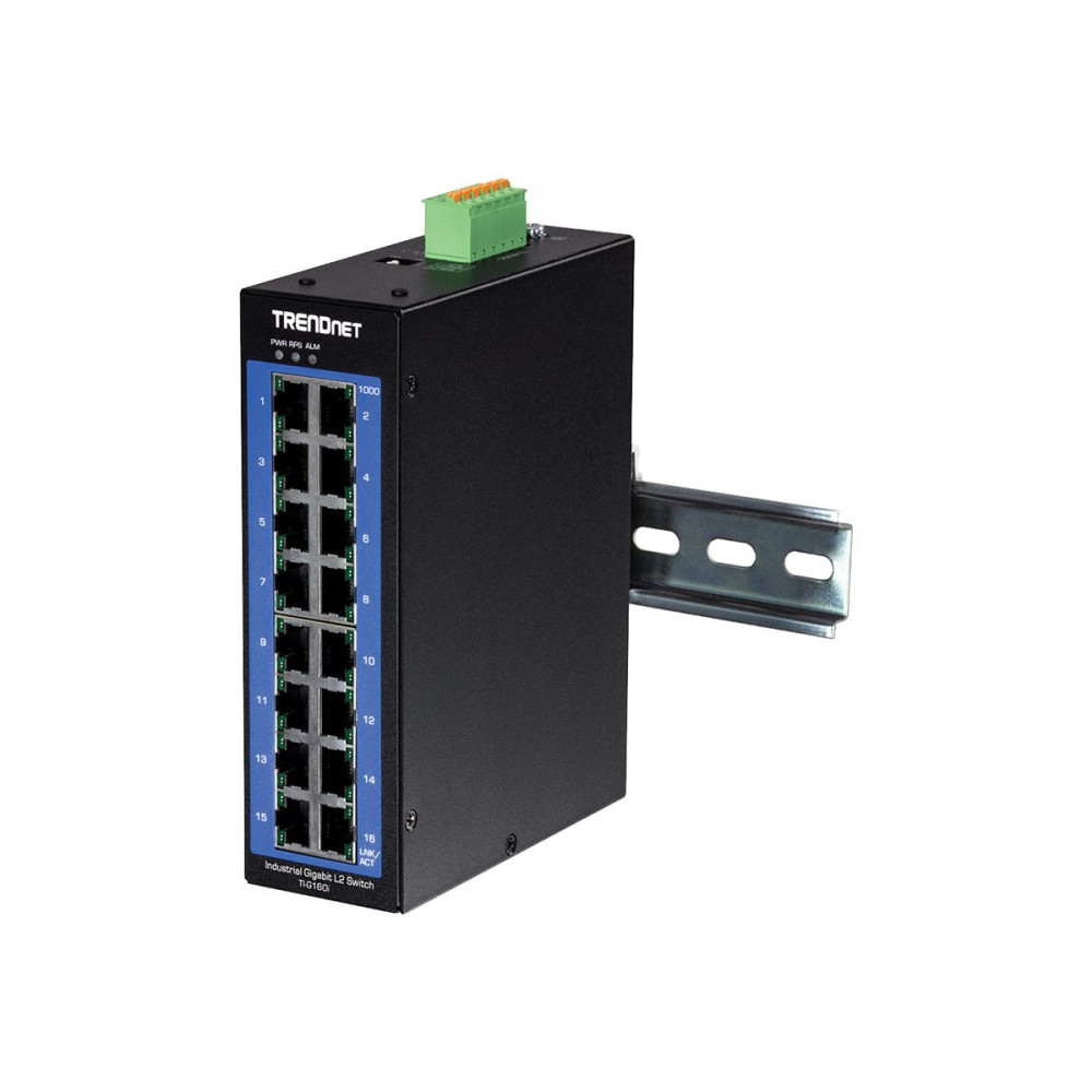 Produktbild för TRENDnet TI-G160I - switch - 16 portar - Administrerad - TAA-kompatibel