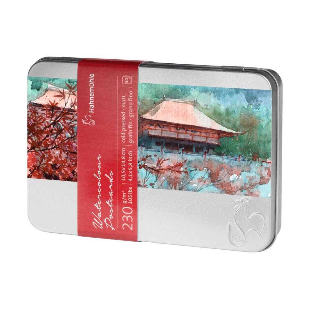 Produktbild för Hahnemühle - watercolor postcard - A6 - 30 ark