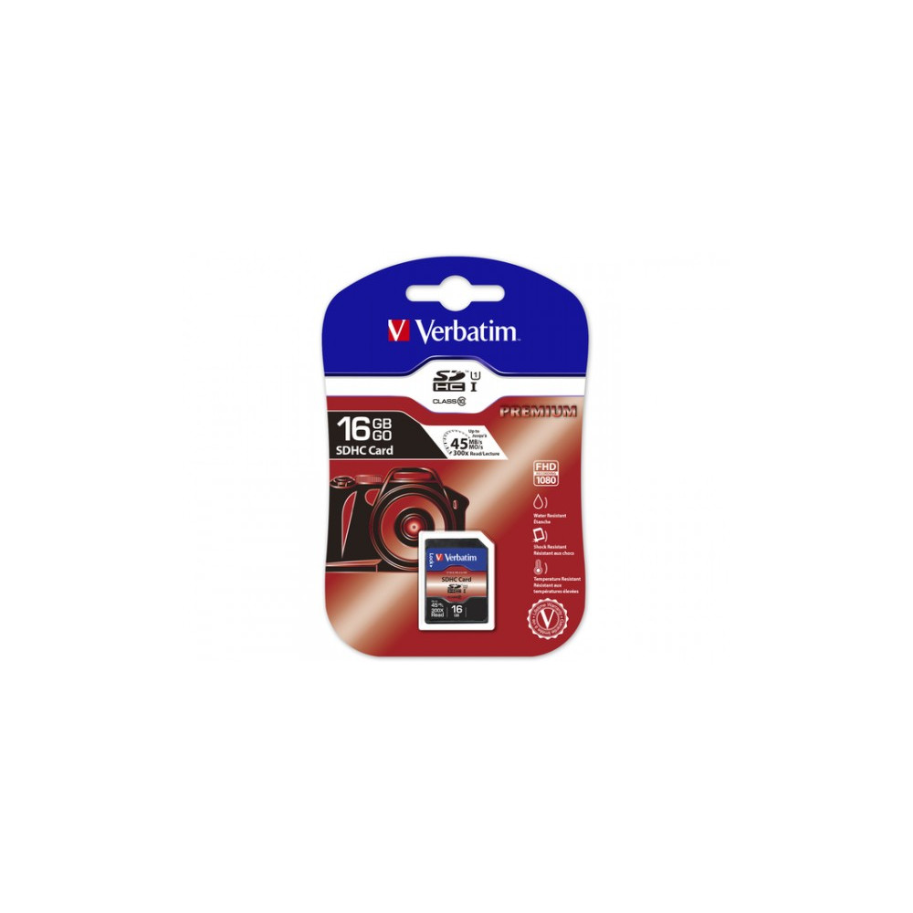 Produktbild för Verbatim - flash-minneskort - 16 GB - SDHC