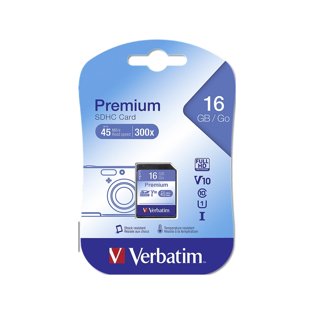 Produktbild för Verbatim - flash-minneskort - 16 GB - SDHC