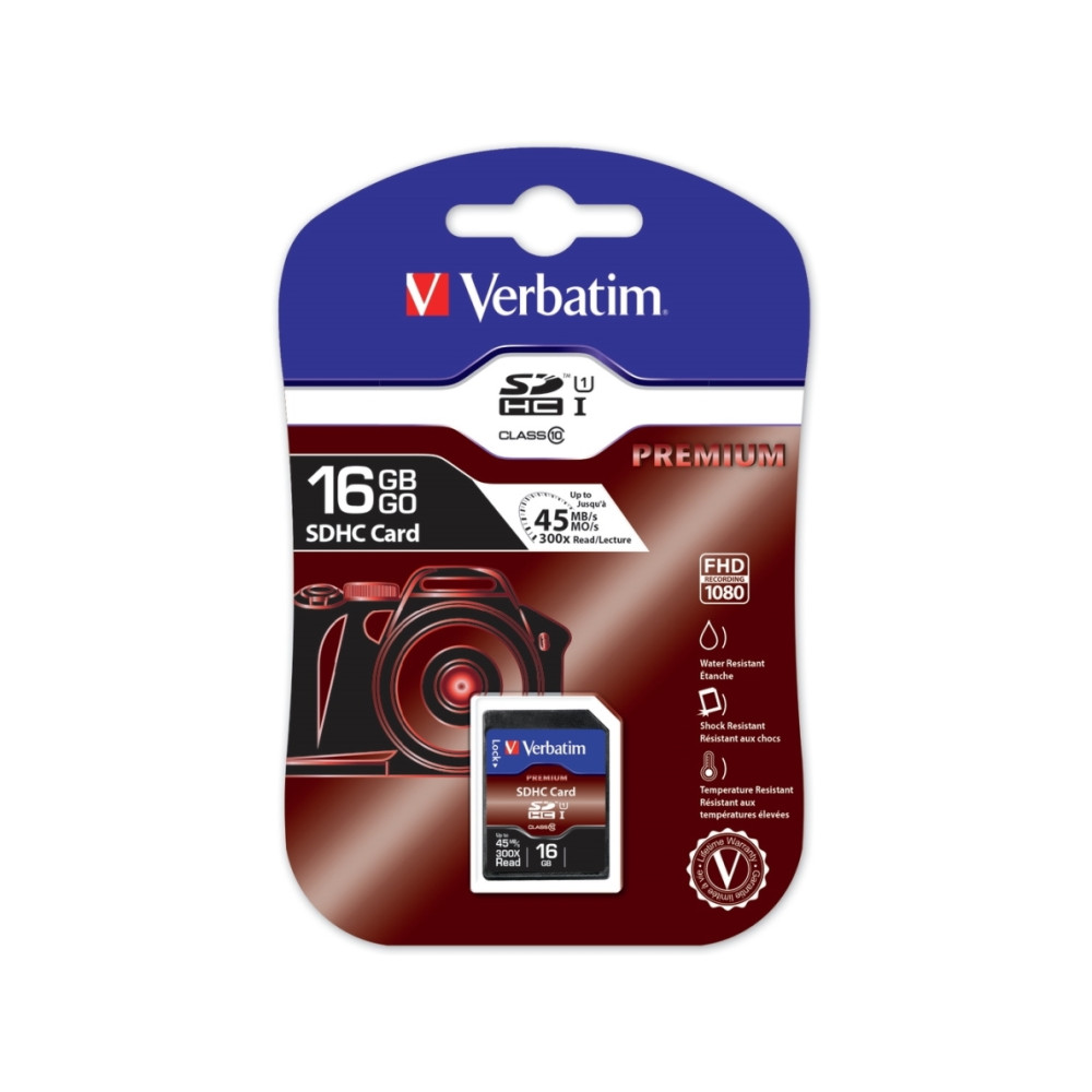 Produktbild för Verbatim - flash-minneskort - 16 GB - SDHC