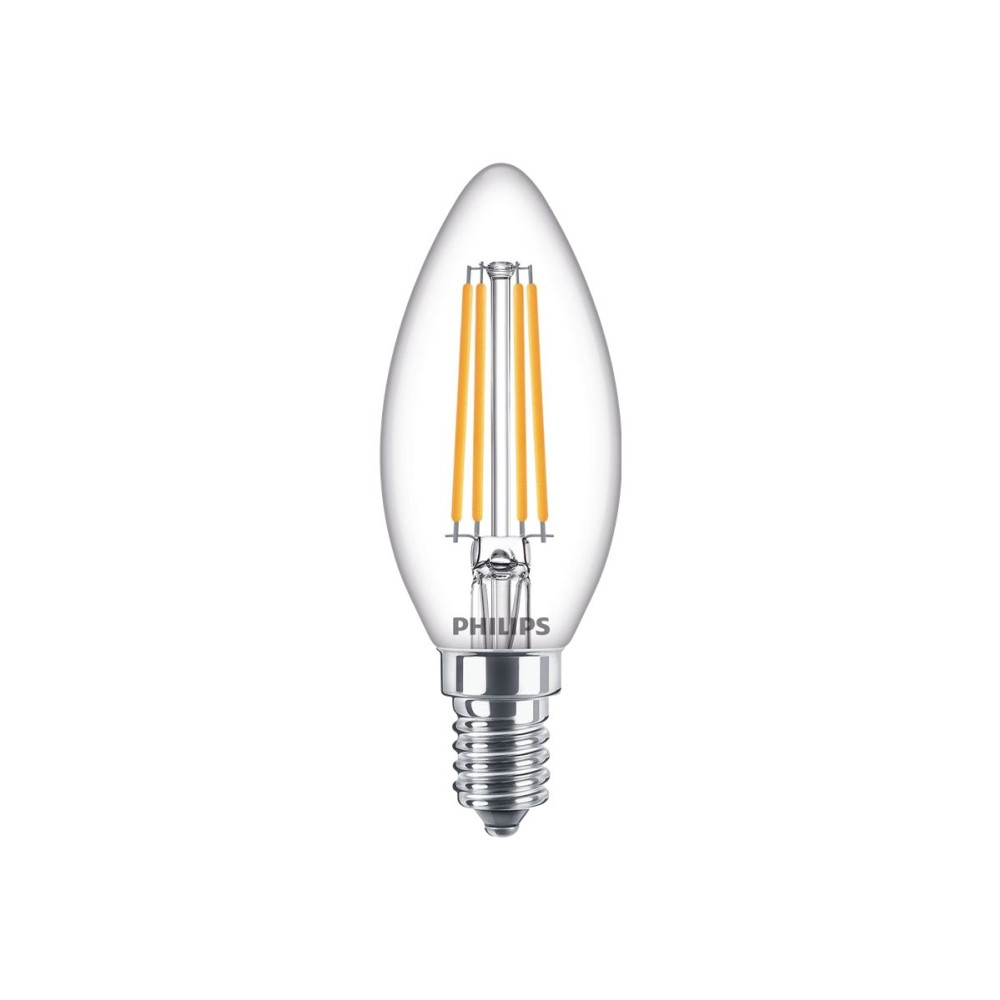 Produktbild för Philips LED - LED-glödlampa - form: ljus - E14 - 6.5 W - varmt vitt ljus - 2700 K - klar